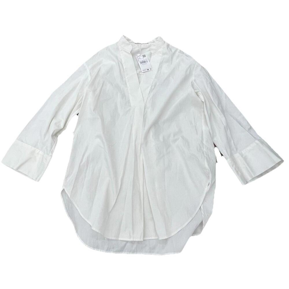 Mango Women's Cotton White Shirt Oversized Size S H92